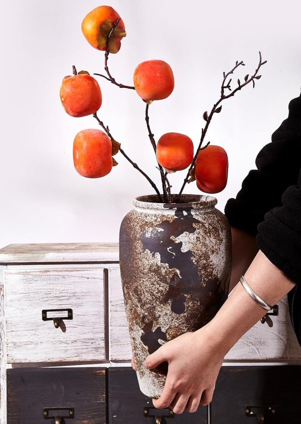 Tall Terracotta Ceramic Vase – Rustic Boho Decor for Home or Shelf - Image 2