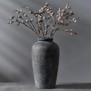 Rustic Bronze Ceramic Vase – Tall Farmhouse Decor for Table or Shelf