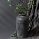 Rustic Bronze Ceramic Vase – Tall Farmhouse Decor for Table or Shelf