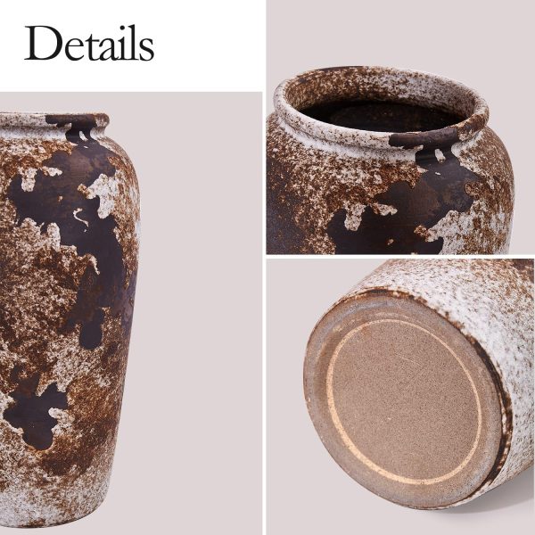 Tall Terracotta Ceramic Vase – Rustic Boho Decor for Home or Shelf - Image 4