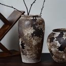 Tall Terracotta Ceramic Vase – Rustic Boho Decor for Home or Shelf