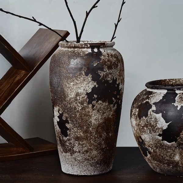 Tall Terracotta Ceramic Vase – Rustic Boho Decor for Home or Shelf - Image 5