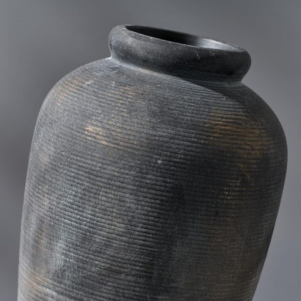Rustic Bronze Ceramic Vase – Tall Farmhouse Decor for Table or Shelf - Image 5