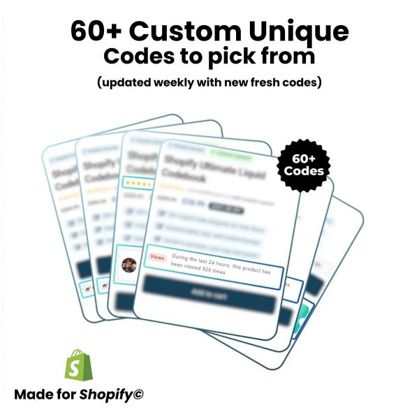60+ Customizable E-commerce Shopify Ultimate Liquid Codebook