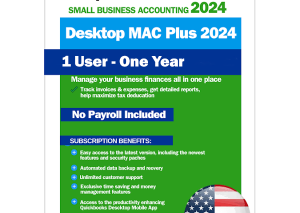 QuickBooks Desktop Mac Plus 2024 – 1 Year/1 User